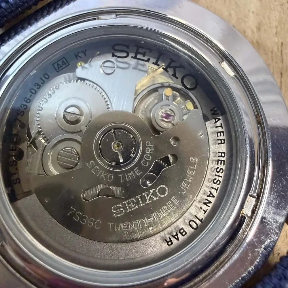 Seiko 5 Sports Automatic Watch 7S36-03J0 Blue Canvas Strap